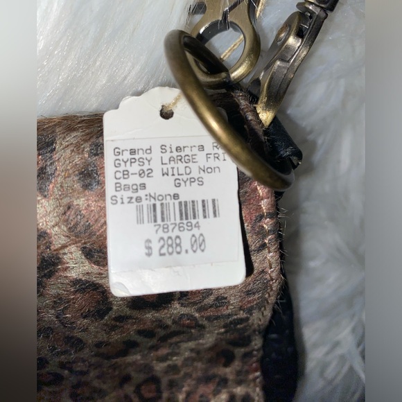 NWT Gypsy Upcycled Fringe Leather & Louis Vuitton Canvas Crossbody Bag - Picture 5 of 11